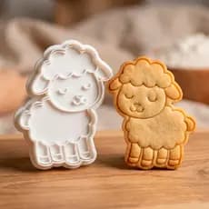 Cortador E Marcador De Biscoitos Ovelha Pascoa Molde Biscoito Amanteigado Confeiteira Artesanal