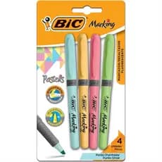 Caneta Marca Texto Bic Marking 4 Cores Pastel