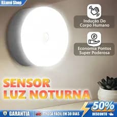 Luminária de Noite LED com Sensor de  Presença Movimento,Sem Fio Recarregável USB para Noite Armário