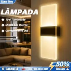 Luminaria Led Recarregável,Sensor de Movimento Arandela de Madeira,Luz Dimerizável,Para Mesa/Parede