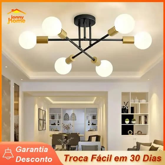 Luminária De Teto Lustre Minimalista Moderno Lampadas Para Sala De Jantar Office Quarto Cozinha
