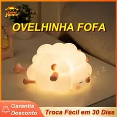 Fofo Ovelha Luminária Noturna Led Luz Quente Com Sensor Toque Touch Abajur Decorativo Casa