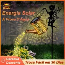 Luzes Solares de Piso e Jardim Estilo Fada Chaleira Decorativas à Prova de Chuva