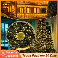 50M Cordão 240 Leds Luz quente Com 8 modos de iluminação Prova D'água Decoração Natal iluminação ambiente