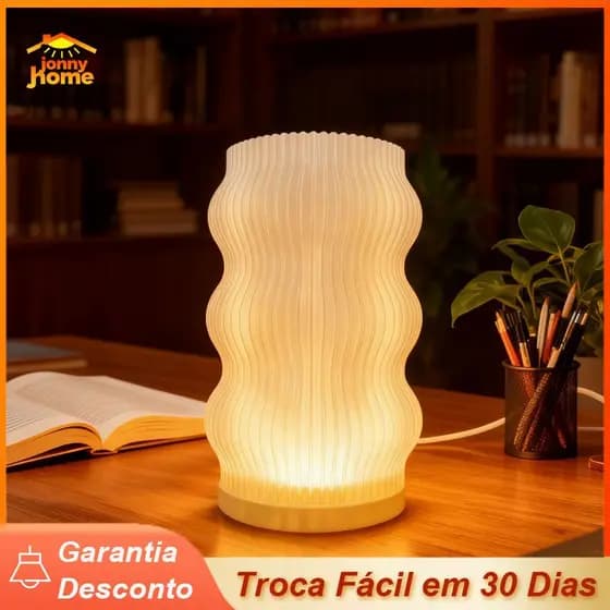 Luminária Abajur de Cabeceira Retrô Moderno Luz Noturna para Quarto Sala Escritório Decorativa