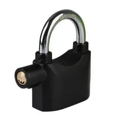 Cadeado Com Alarme Sirene Anti Furto 110dba Som Alto Trava Sonoro Bike Moto Portao A Prova Agua Super Protecao
