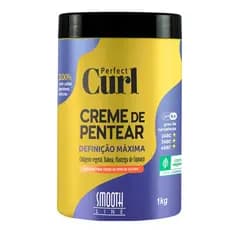 Creme para Pentear Definição Máxima Smooth Line 1kg – Fixação de Cachos, Hidratação, Antifrizz e Definição Prolongada
