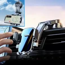 Suporte Universal p/ Celular no Carro - Multifuncional p/ Painel e Navegação, Compatível com Todos os Smartphones