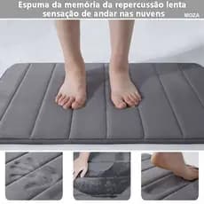 Tapete - macio, secagem rápida e antiderrapante (40x60 cm). Ideal para banheiro, cozinha, sala e quarto.