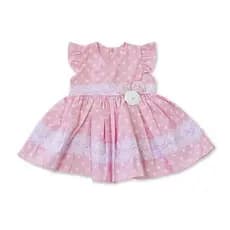 Vestido Infantil Bebê Menina Chic Rosa Roupas Algodão