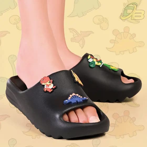 Chinelo EVA 100% Infantil Meninos Masculino Dinossauros Personalizado Pecinha Dia a Dia Escolar 25ao36