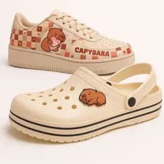 Kit Tenis + Chinelo Capibara Infantil Moda Criança Conforto E Elegancia