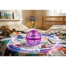 Bola Drone Voadora Mágica Orb Led Spinner Boomerang Recarregável
