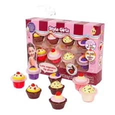 Kit 8 Brilho Labial Infantil Cupcake Gloss Hidratante Kids - Lembrancinha de Aniversário e Presente