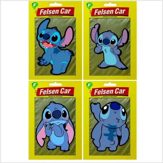 Cheirinho Carro Stitch 4 Unidades Perfume Automotivo Importado EUA Aroma New Car Decoração Carro