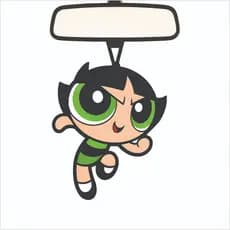 4x Cheirinho para Carro Meninas Super Poderosas Retrovisor