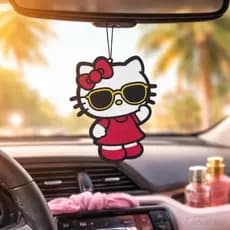 Cheirinho de Carro Hello Kitty Kit 4 Aromatizantes Automotivos Feminino