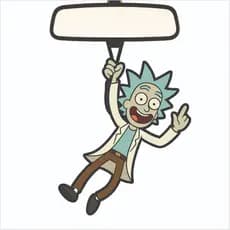 4, 8 ou 12 Cheirinho de carro Rick and Morty Aromatizante Automotivo de carro ( Tipo Little Tree )