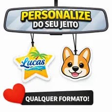 1x Cheirinho de Carro PERSONALIZADO Odorizador Automotivo ( Tipo o pinheiro ) Presente Lembrancinha