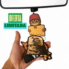 5 ou 10 Cheirinho de Carro Gatinho Meme Fofo Aromatizante Automotivo Odorizador Veiculo