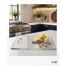 TÁBUA DE VIDRO TEMPERADO  ULTRA GLASS 10MM PARA CHURRASCO CORTE