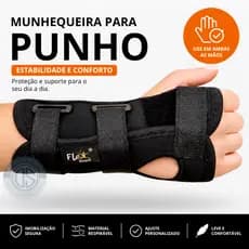 Munhequeira com tala bilateral | ortese imobilizador de punho | Protetor de pulso e mão