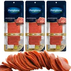 Salame Pepperoni Fatiado Kit com 3 cartelas Pamplona