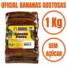 Bananas Gostosas 1 Kg Banana Passa Desidratada Natural/Sem Açúcar
