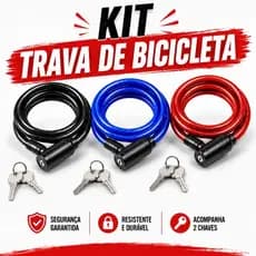 Kit Corrente Cadeado Antifurto Moto Bicicleta Bike Segurança Trava Anti Furto Cabo De Aço  2 Chaves