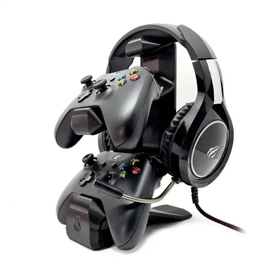 Suporte 2 Controles Headset Mesa Xbox Nintendo Switch Pro