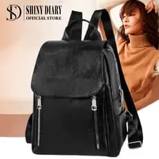 Mochila Feminina de Couro Sintéticos Tamanho media Para Escolar Trabalho e Viagem