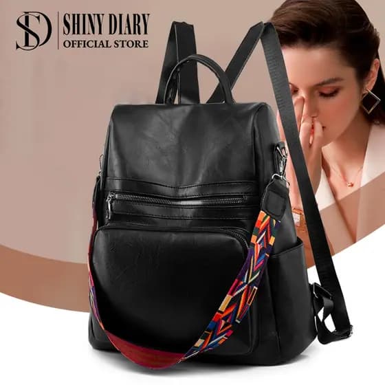 Shiny Diary Mochila Feminina Escolar Bolsa Grande Moda Impermeável Resistente para Viagem Trabalho