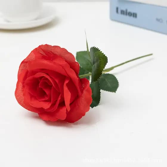 Flor Artificial Decorativa Realista Rosa