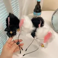 Tiara Gatinho com Sino Lacinho Cosplay Kawaii Streamer Super Fofa