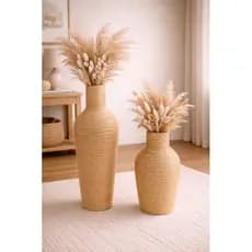 2 vasos Boho chic, vasos Rústicos , vasos decorativos, vasos festas, decoração, capim dos pampas