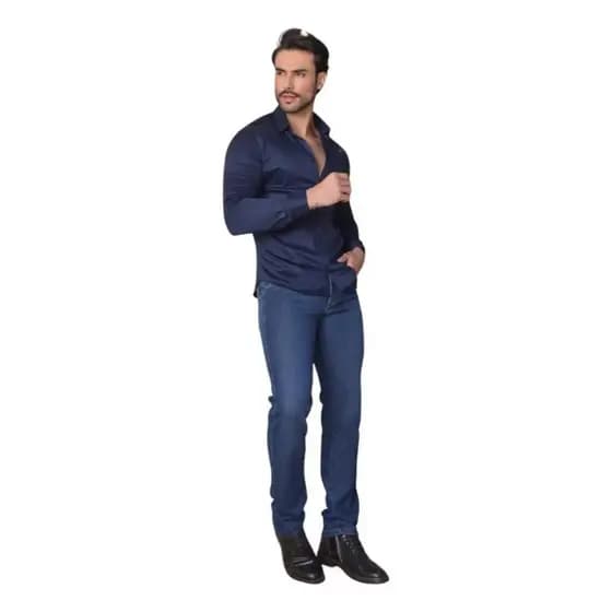 Calça Jeans Masculina Slim Confortável Básica