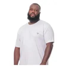 Camiseta Básica Masculina Plus Size 100% Algodão