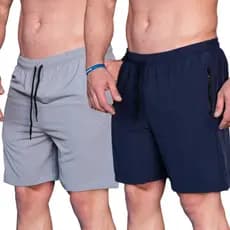 Kit 2 Shorts Masculino Com Ziper - Bermuda Tactel com 10% De elastano Impermeável
