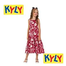 Vestido Infantil Menina Natal Verão Folhagem Kyly 04 ao 16 - 1001304