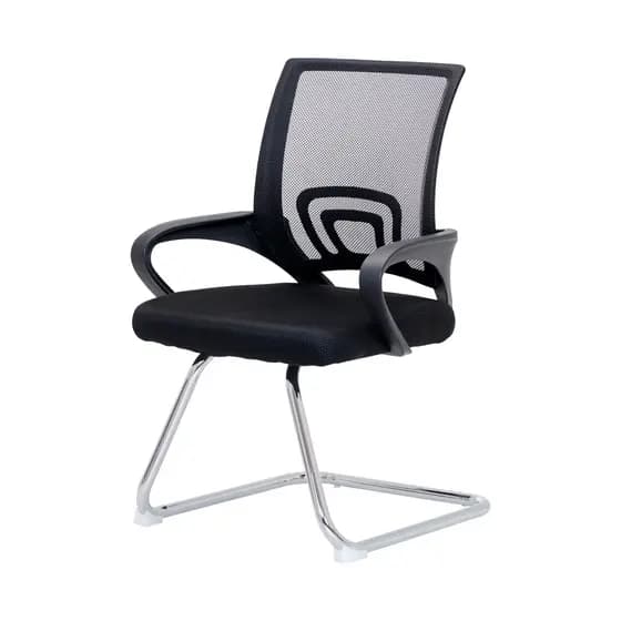 Cadeiras De Escritório Begonia Tela Mesh Ergonômico Preta Base Fixa