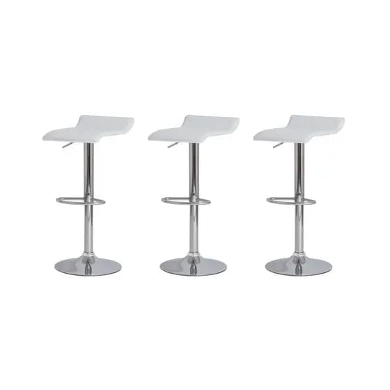 Kit 3 Banquetas Tóquio Belo Horizonte Branca Base Giratória Altura Regulável Cozinha Bar Bancada