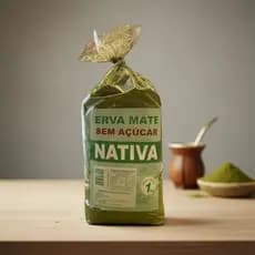 Erva Mate Nativa Tradicional Sabor Puro do Chimarrão Gaúcho Moída Grossa e Tradicional