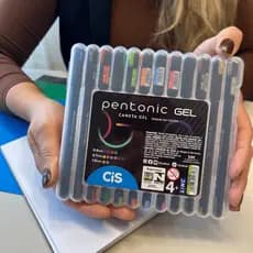 Caneta Gel Pentonic Cis Estojo Com 12 Cores Ponta Fina (0.6/0.7/1.0mm) Cores Vibrantes
