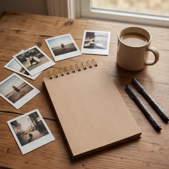 Álbum Scrapbook Kraft Capa Flexivel 50 Páginas Caderno de Memórias Presente Romântico DIY FotosCasal Criativo