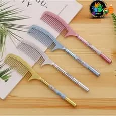 Caneta Tinta Gel Preta+Pente Kit 2 pçs