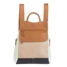 Mochila de Couro Malu Média - Tons Terrosos
