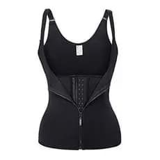 Cinta Modeladora Dupla Compressão Redutor Ziper Cor:Preto Tamanho:XXL