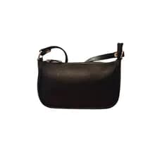 Bolsa Transversal de Couro Legítimo Emily  Cor:Preto