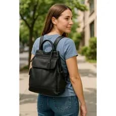 Andória Mochila de Couro Legítimo Com Garantia de Fábrica Ant Furto Casual Escolar Viagem Universitária Com Várias Cores