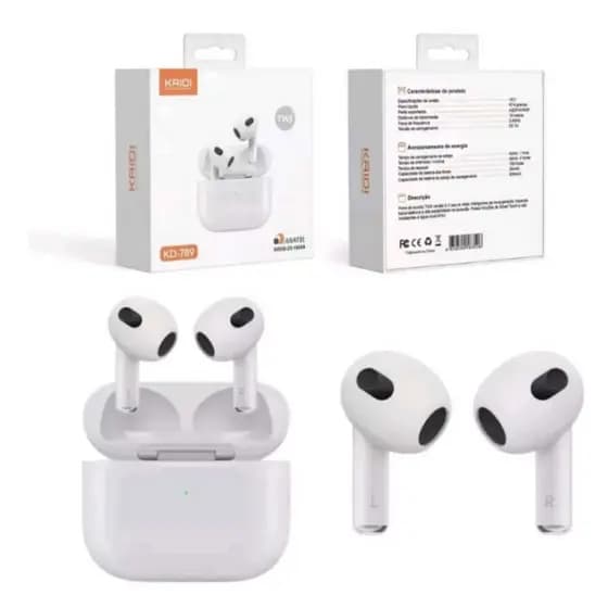 Fone Sem Fio Bluetooth 5.4 Kaidi Compatível Com Android e IOS Até 6 Horas
